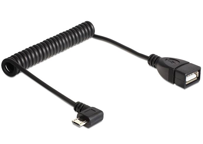 Delock USB-Kabel - USB (W) bis Micro-USB Typ B (M) - USB 2.0 OTG - 50 cm - 90° S-1
