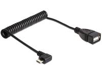 Delock USB-Kabel - USB (W) bis Micro-USB Typ B (M) - USB 2.0 OTG - 50 cm - 90° S-2