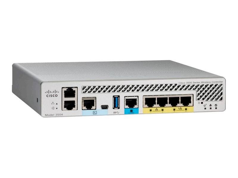 Cisco Wireless Controller 3504 - Netzwerk-Verwaltungsgerät - 4 Anschlüsse - PPP, 10 GigE, 802.11ac Wave 2, 802.11ac Wave-2