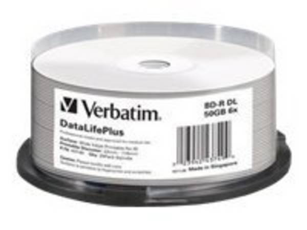 Verbatim DataLifePlus - 25 x BD-R DL - 50 GB 6x - breite bedruckbare Oberfläche