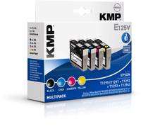 KMP MULTIPACK E125V - 4er-Pack - Schwarz, Gelb, Cyan, Magenta - kompatibel - Tintenpatrone (Alternative zu: Epson T1291,-2
