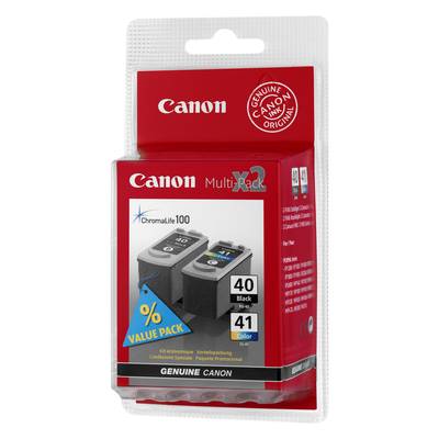 Canon Druckerpatrone PG-40 / CL-41 Original Kombi-Pack Schwarz, Cyan ...