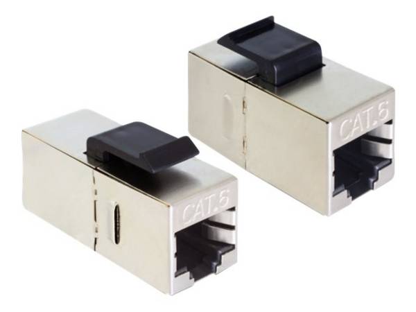 DeLOCK Keystone Module RJ45 jack > RJ45 jack Cat.6 compact - Modulare Eingabe - RJ-45 - Schwarz (Packung mit 25)