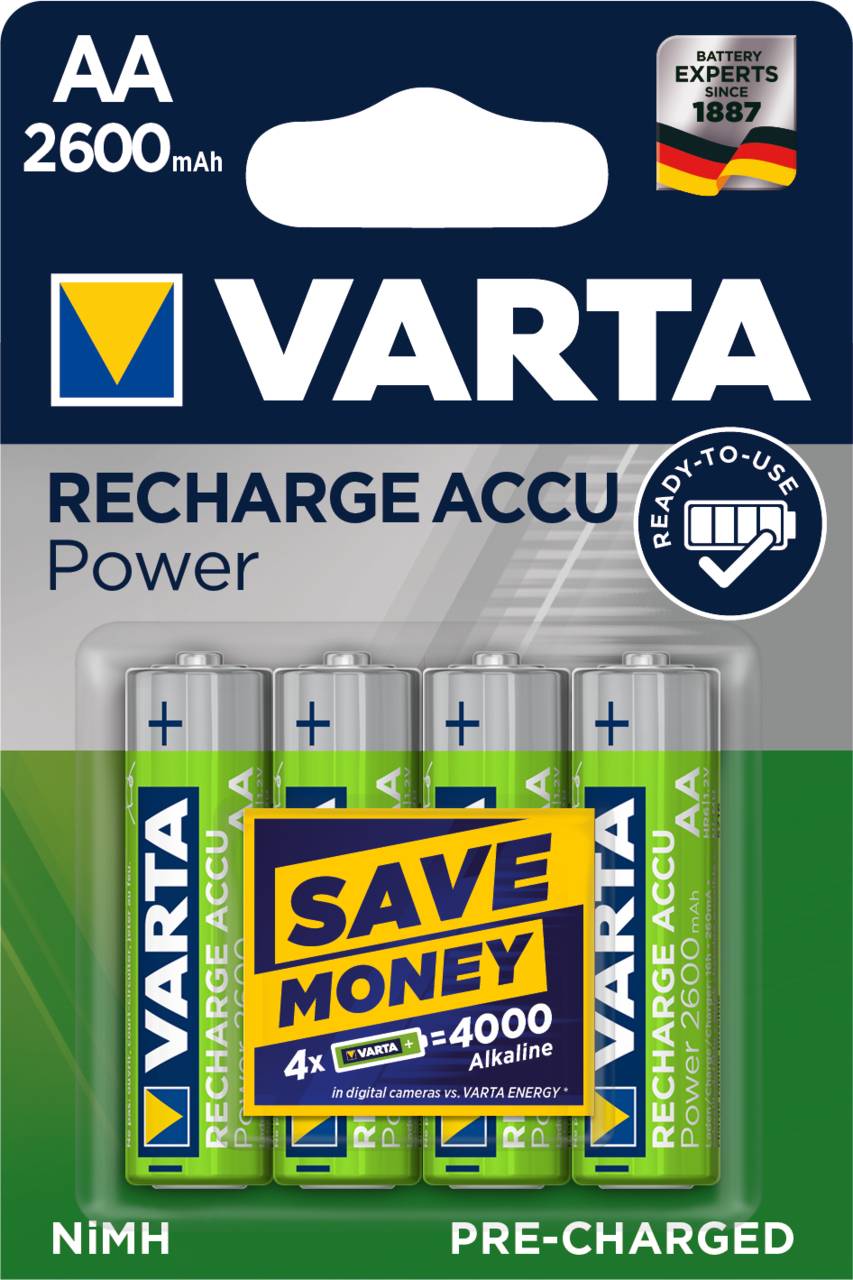 Varta Recharge Accu Power 5716 Mignon AA Akku 4er Blister-2