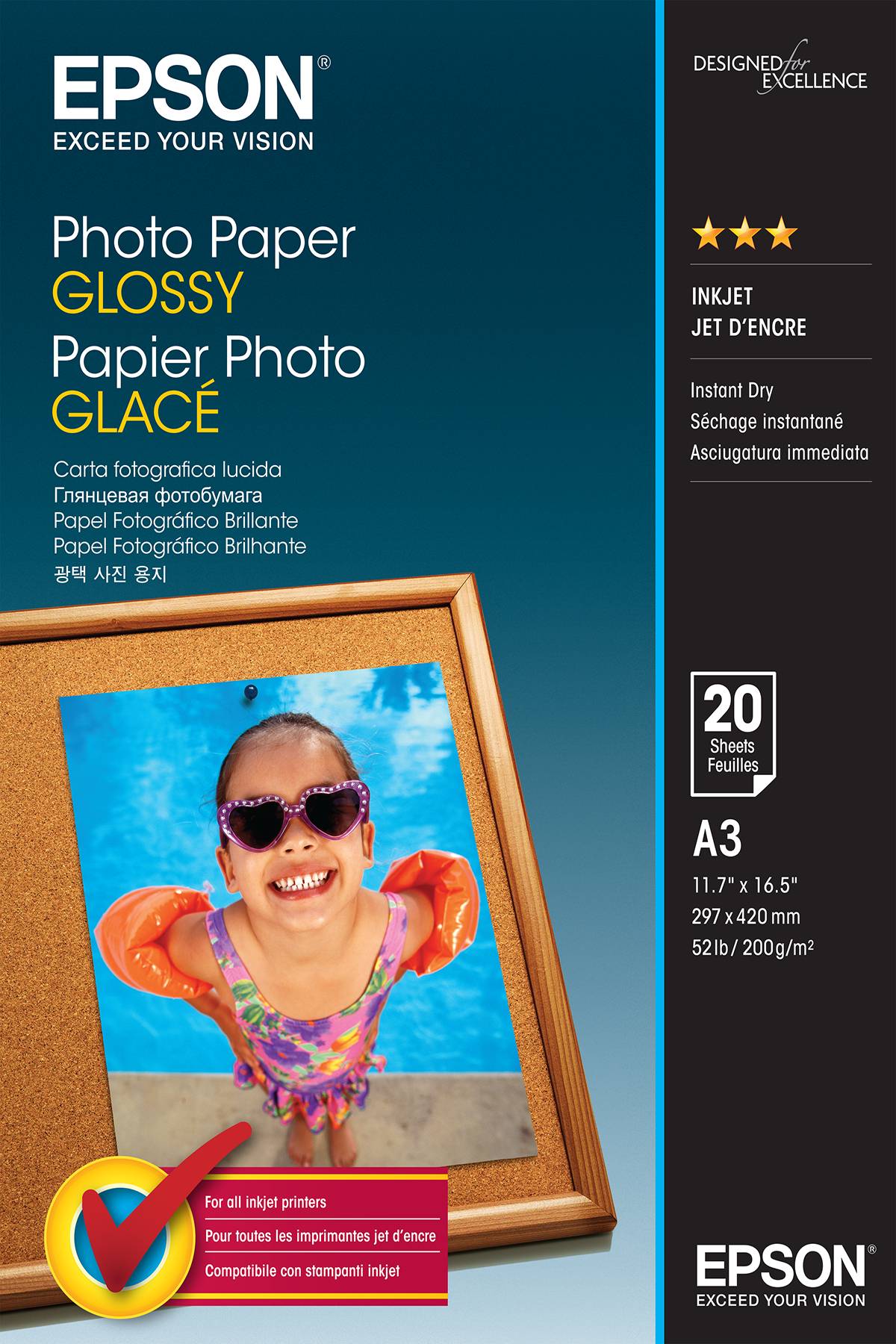 Epson - Glänzend - A3 (297 x 420 mm) - 200 g/m²-1