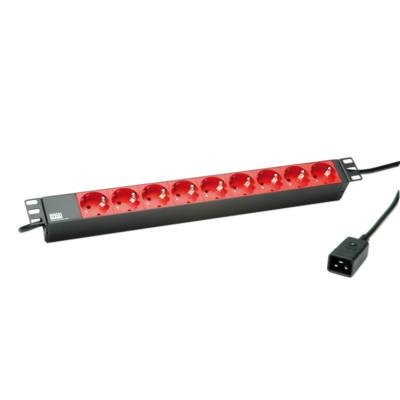 BACHMANN 19" Steckdosenleiste 9x Schutzkontakt C20-Stecker, schwarz-0