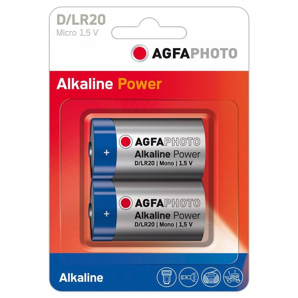 AgfaPhoto - Batterie 2 x D - Alkalisch-1
