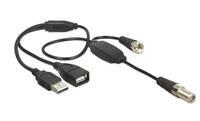 Delock Antennenkabel F-Stecker M bis USB nur Strom 35 cm Koax Schwarz-3