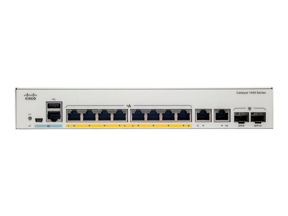 Cisco Catalyst 1000-8FP-2G-L - Switch - managed - 8 x 10/100/1000 (PoE+)-2