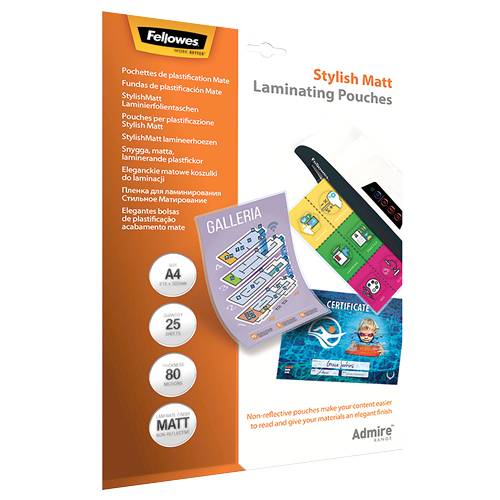 Fellowes Admire Stylish Matt - 80 Mikron - 25er-Pack - A4 (210 x 297 mm)-1