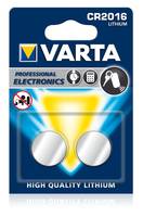 2 Stück Varta CR2016 Lithium Batterie IEC CR 2016-2