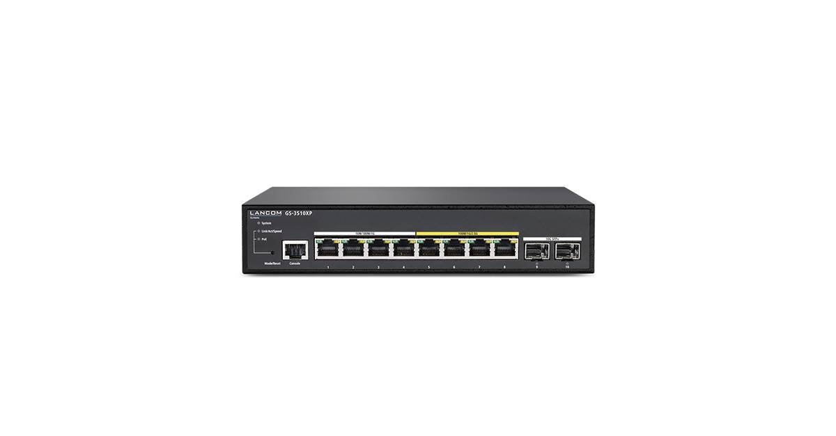 LANCOM GS-3510XP - Switch - L3 Lite - managed - 4 x 10/100/1000 (PoE+)-1