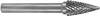 RUKO 116026 Frässtift Hartmetall Spitzbogen 8 mm Länge 60 mm Schaftdurchmesser 6 mm