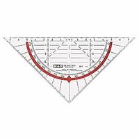 M+R Geodreieck 17cm glasklar rot hinterlegt 1 Stück-1