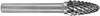 RUKO 116050 Frässtift Hartmetall Rundbogen 3 mm Länge 38 mm Schaftdurchmesser 3 mm