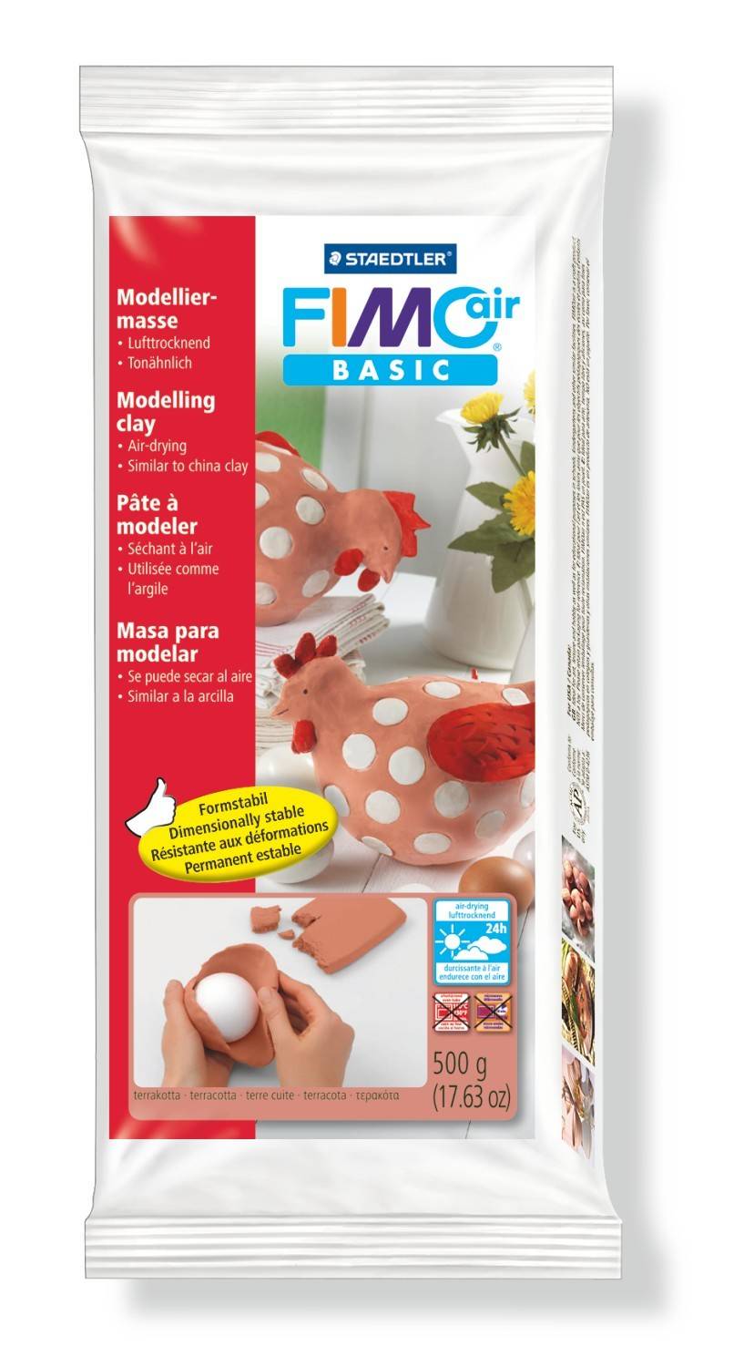Staedtler FIMOair basic 8100, Modellierton, Terrakotta, 1 Stück(e), Matt, 1 Farben, 500 g-0