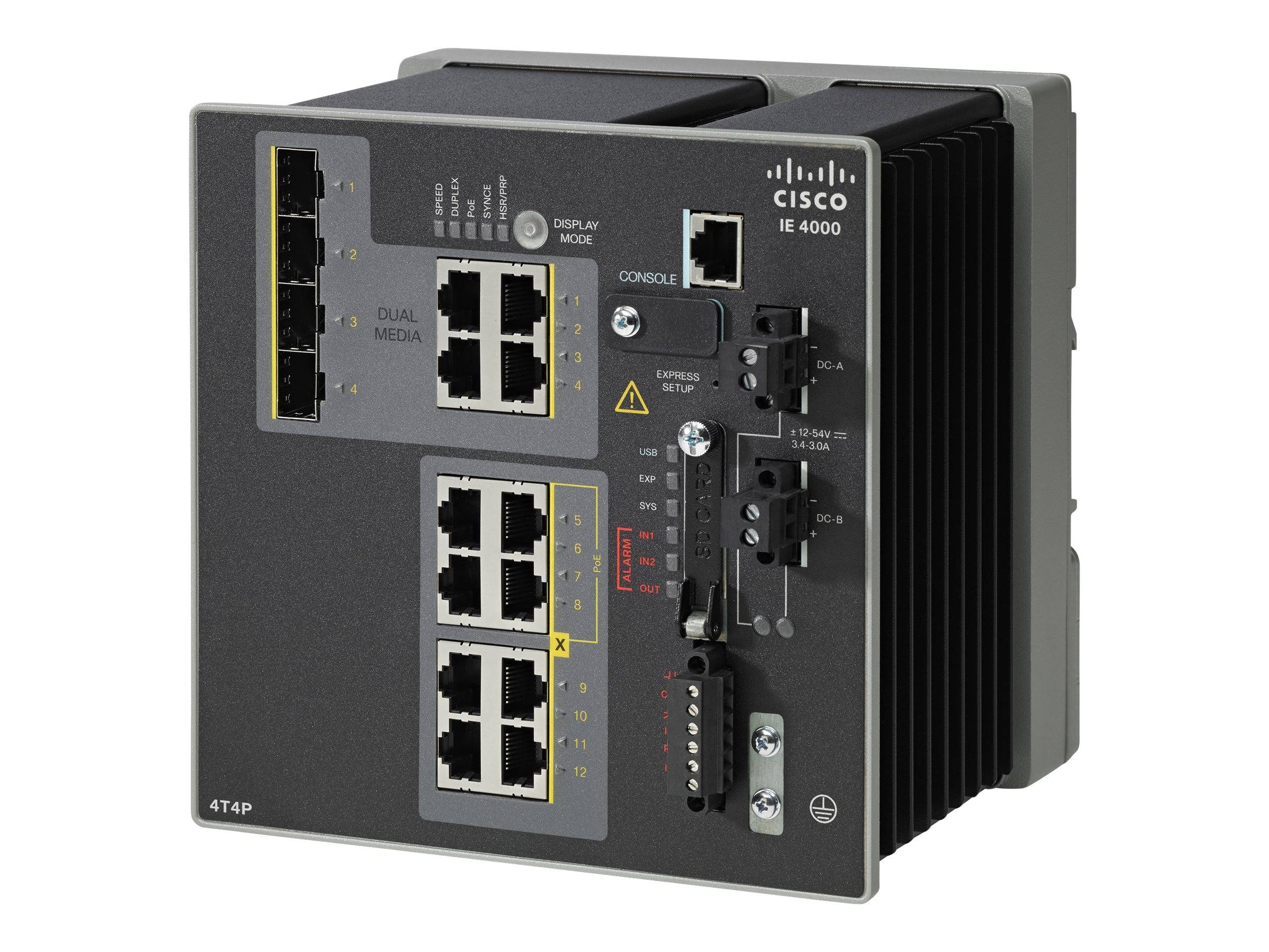 Cisco Industrial Ethernet 4000 Series - Switch - managed - 4 x 10/100 + 4 x 10/100 (PoE+)-0