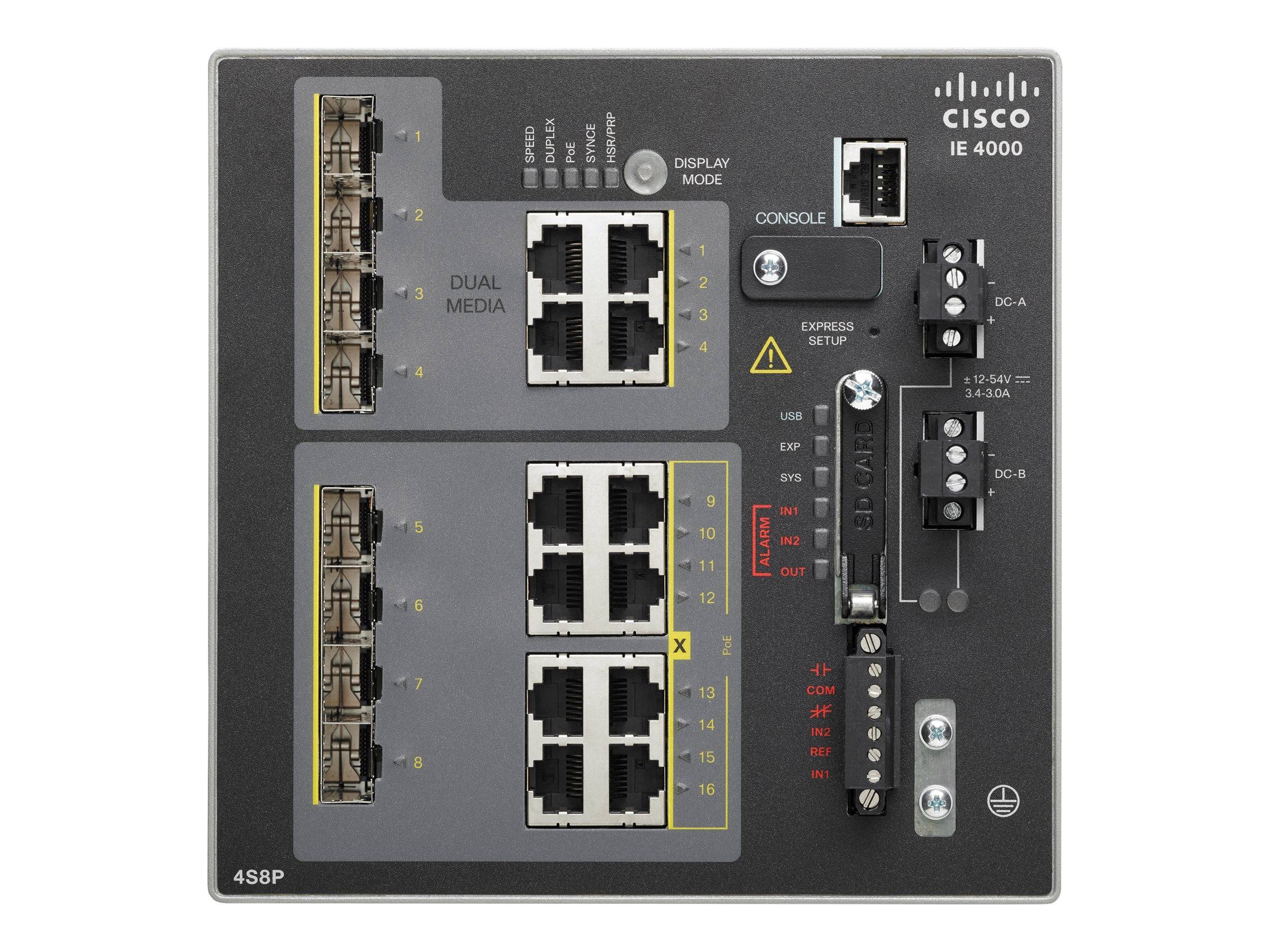 Cisco Industrial Ethernet 4000 Series - Switch - managed - 4 x 10/100 + 4 x 10/100 (PoE+)-1