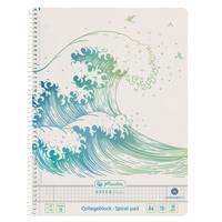 Herlitz Spiralblock A4 70 Bl. liniert 28 GREENline Welle-1