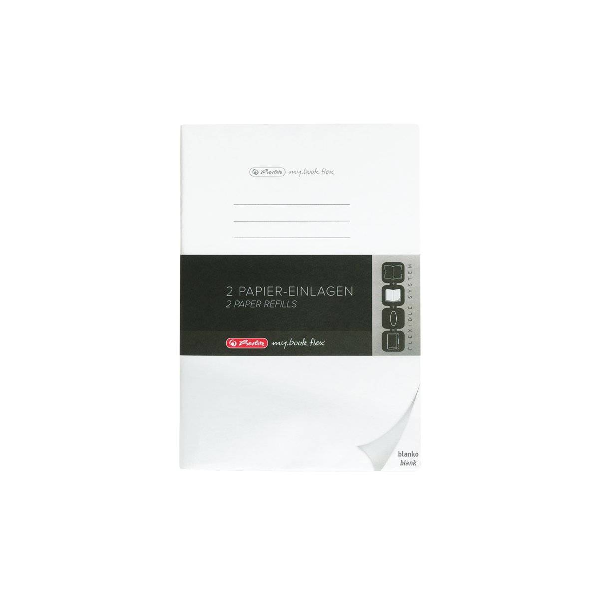 Herlitz 50034109, Einfarbig, Weiß, A4, 80 Blätter, Erwachsener-0