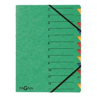 PAGNA Ordnungsmappe EASY 24131-08 DIN A4 12Fächer Pressspan grün-2