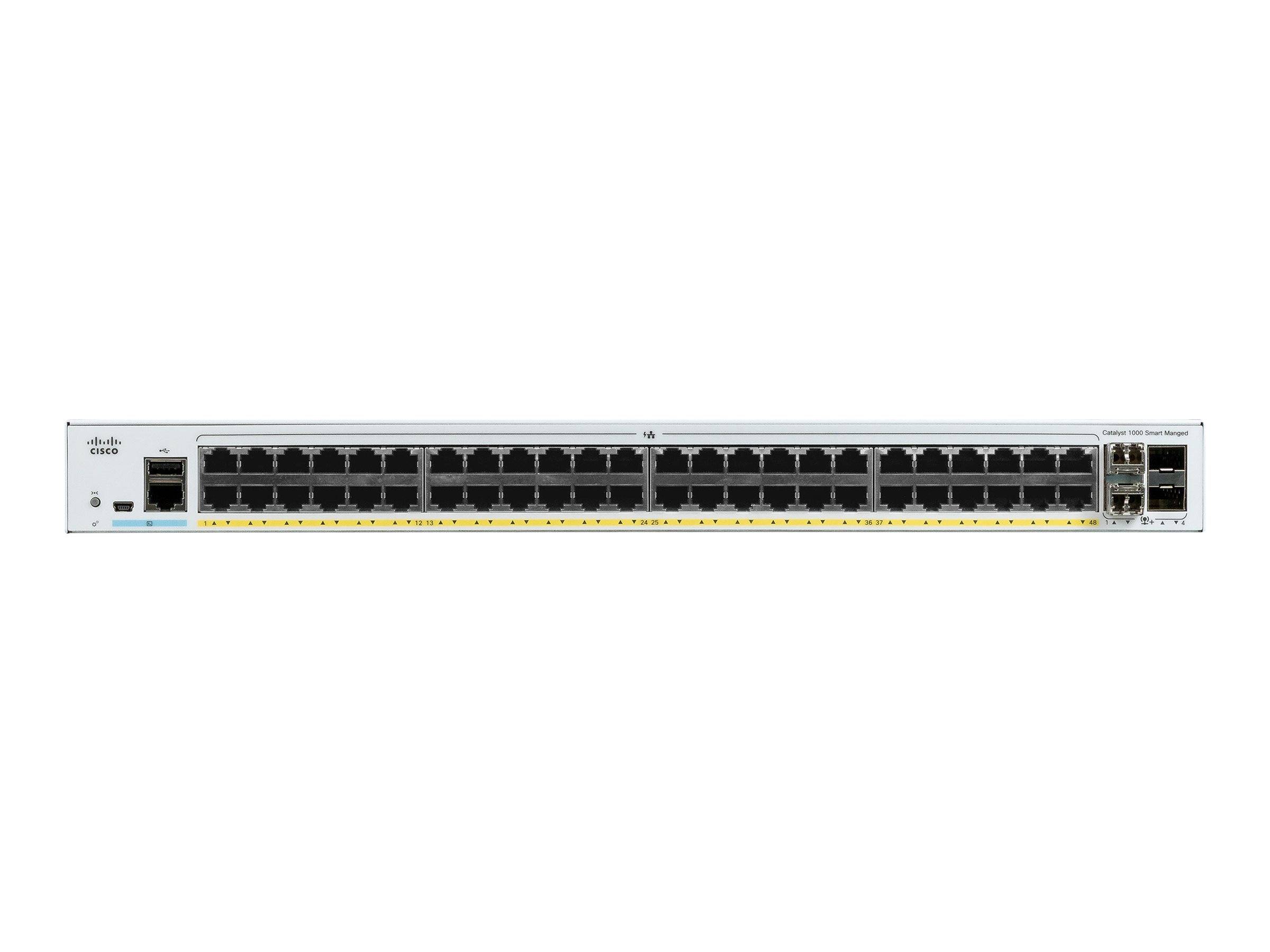 Cisco Catalyst 1000-48FP-4X-L - Switch - managed - 48 x 10/100/1000 (PoE+)-1