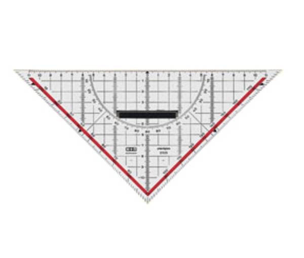 M+R Geodreieck 32cm glasklar grün hinterlegt 1 Stück
