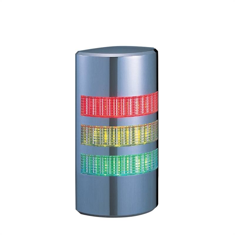 Patlite Halbsäule WE-302-RYG Wandmontage LED R-Y-G chrom-0