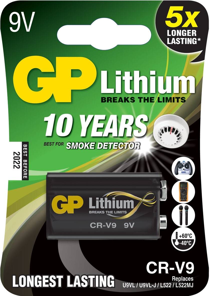 GP BATTERY - GP CR-9V - Batterie 9V - Li - 800 mAh-1