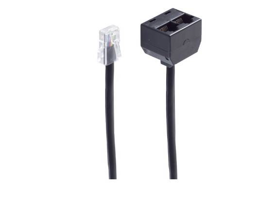 Western-Stecker 8/8 / 2 Western-Buchsen 8/8 0,10m-2