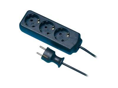 REV Tischsteckdose 3-fach 1,4m schwarz-0