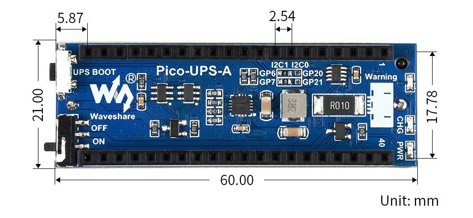 WaveShare UPS Module for Raspberry Pi Pico, Uninterruptible Power Supply-6