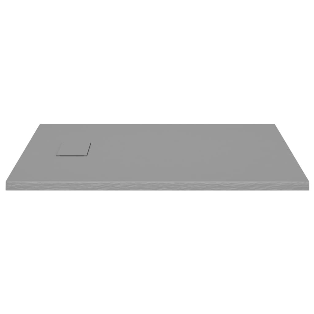 vidaXL Duschwanne SMC Grau 100x80 cm-3