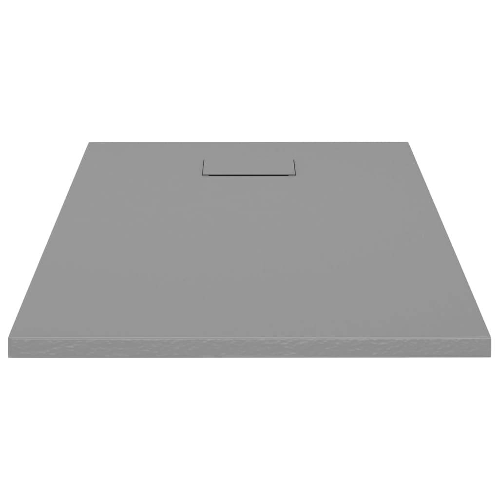 vidaXL Duschwanne SMC Grau 100x70 cm-2