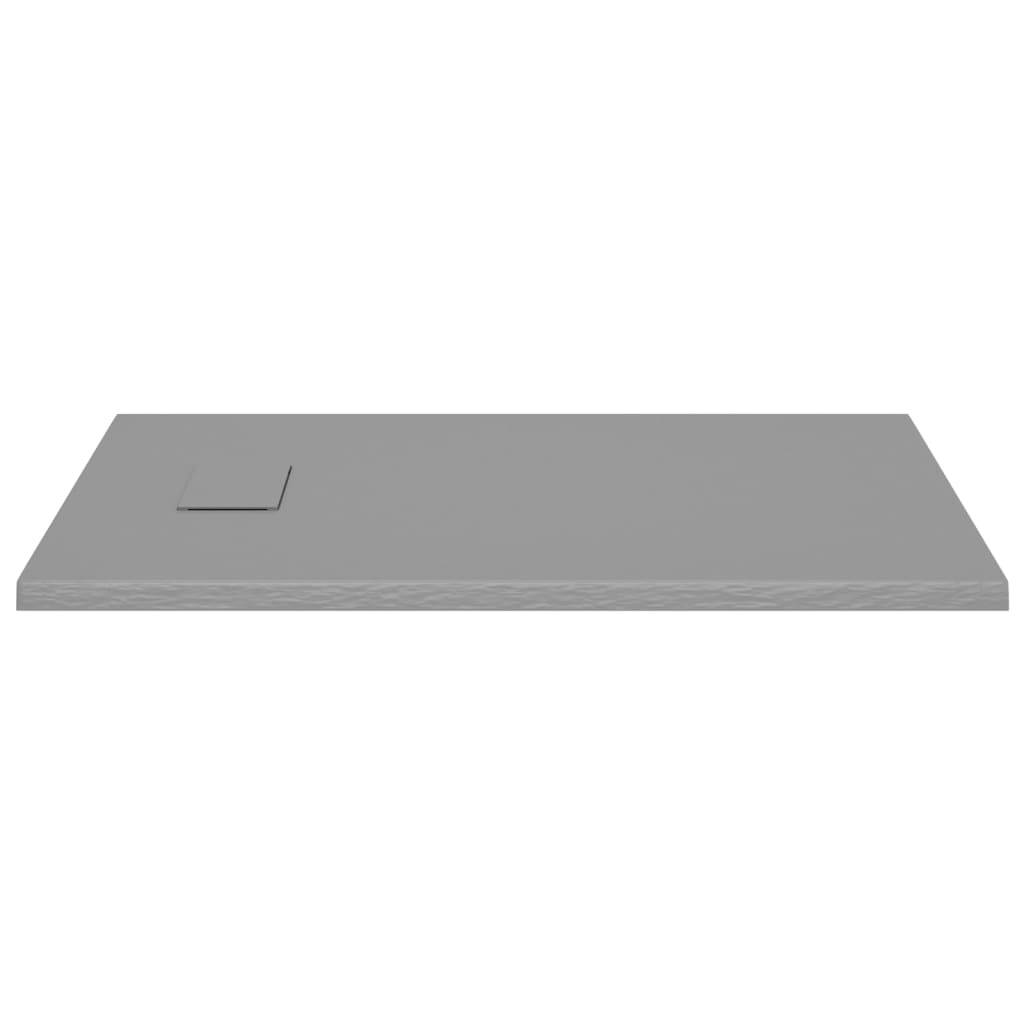 vidaXL Duschwanne SMC Grau 100x70 cm-3