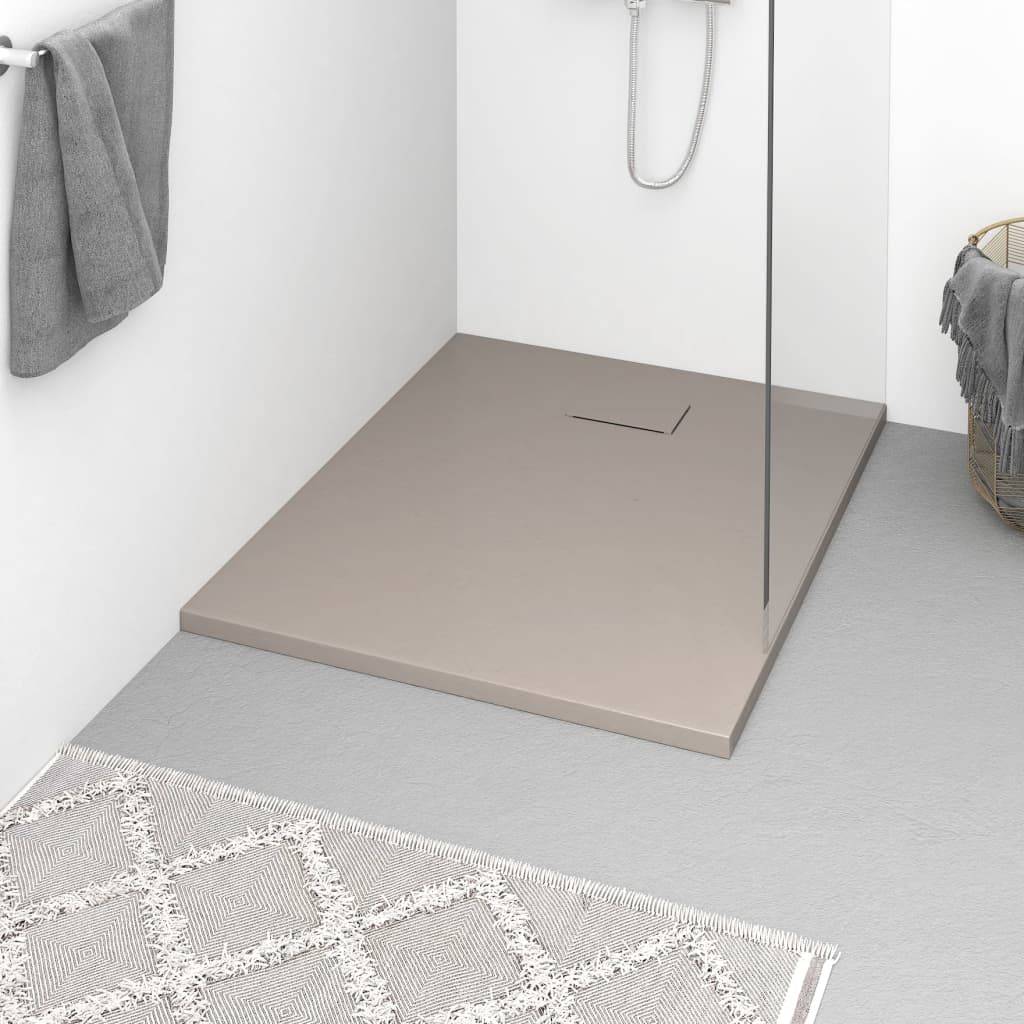 vidaXL Duschwanne SMC Braun 100x80 cm-1