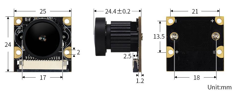 WaveShare IMX477-160 12.3MP Camera, 160° FOV, Applicable For Jetson Nano / Compute Module-4