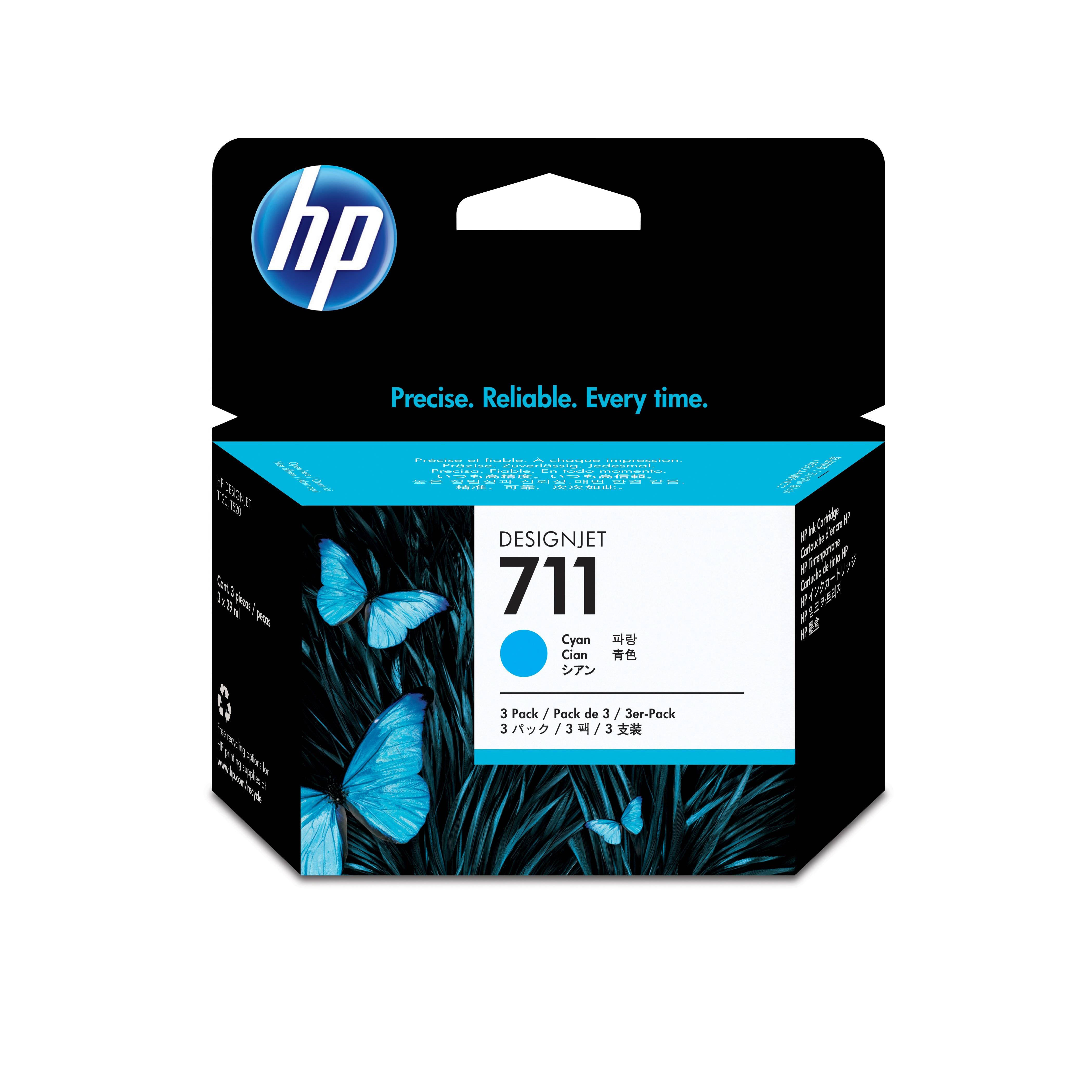 HP 711 - 3er-Pack - 29 ml - Cyan - original - DesignJet-2