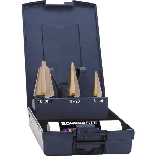 Thumbnail - Exact 50105 HSS Schälbohrer-Set 3teilig TiN 3-Flächenschaft 1 Set
