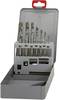 Eventus by Exact 10366 Maschinengewindebohrer-Set 7teilig metrisch M1, M4, M5, M6, M8, M10, M12 Rechtsschneidend DIN 371 HSS 35° RSP 1 Set