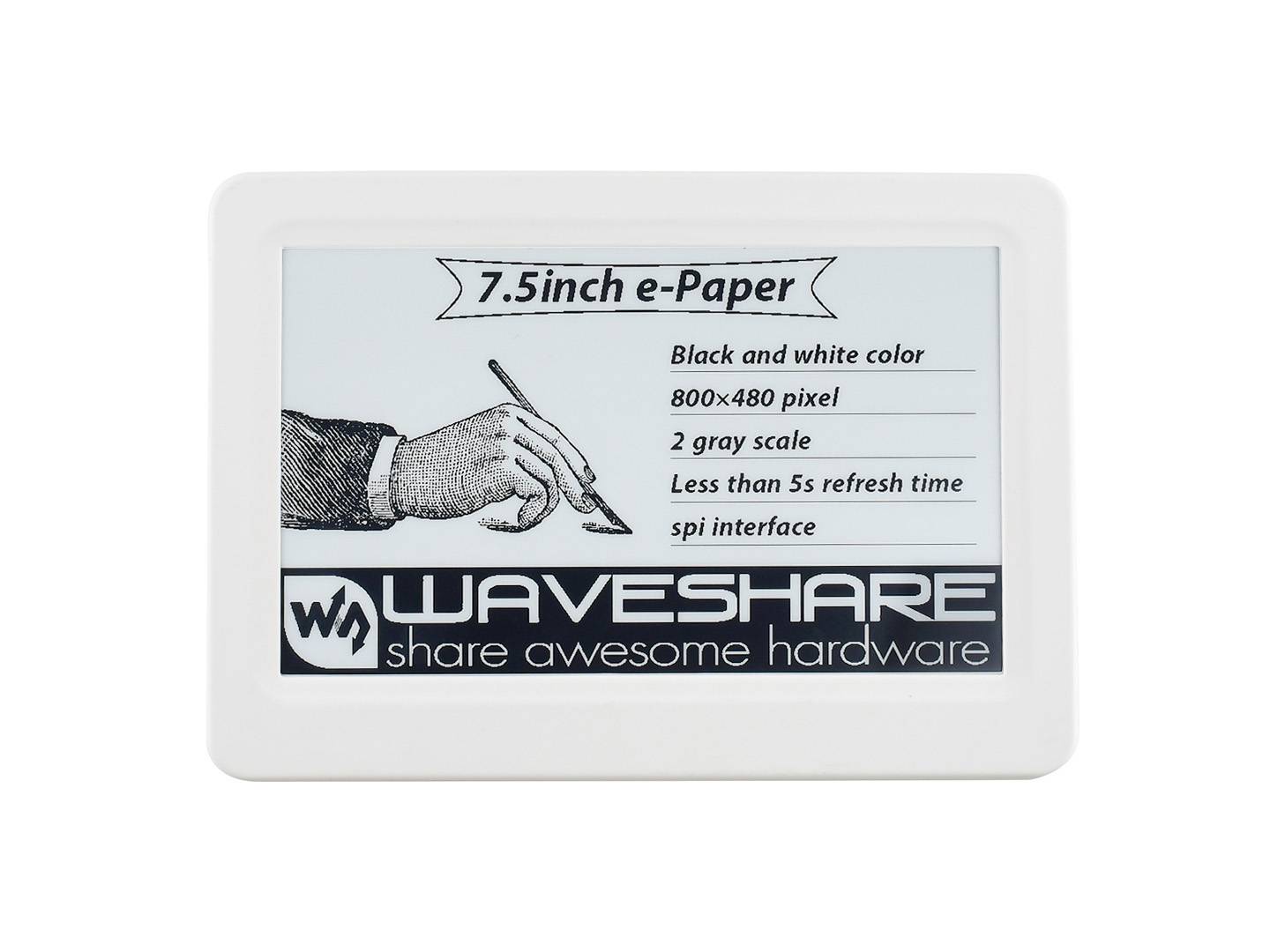 WaveShare 7.5inch Passive NFC-Powered e-Paper, No Battery-0