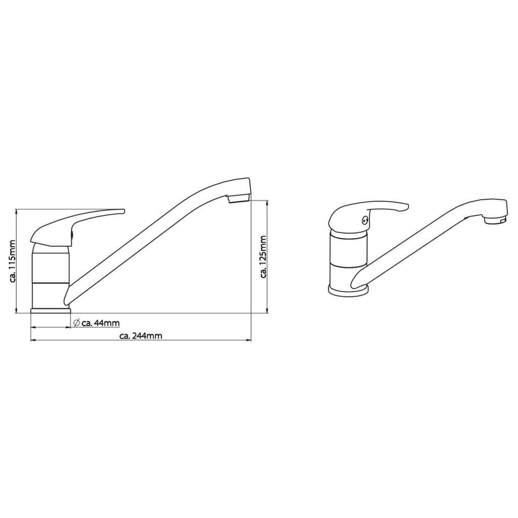 SCHÜTTE Spültischarmatur ATHOS PLUS Chrom-2