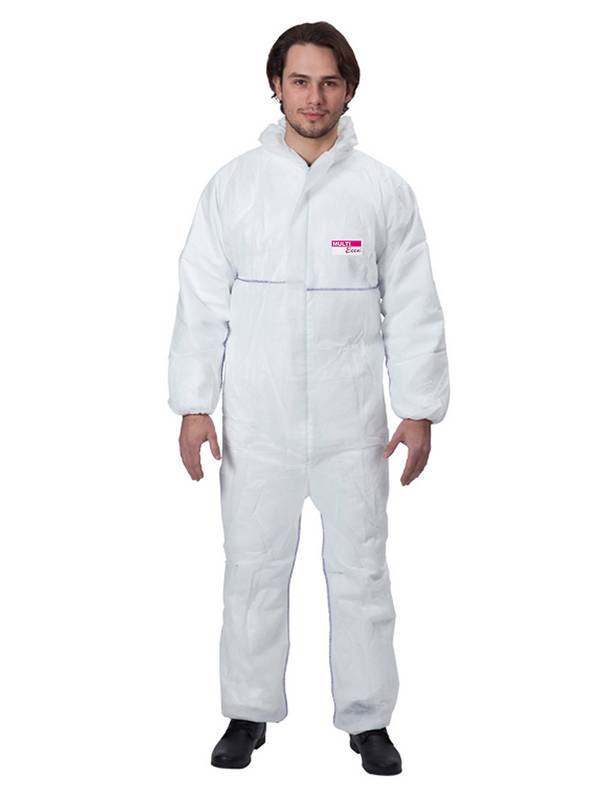 ECON weiß Gr. XL 3S, PP Overall weiss mit Kapuze Kat.I