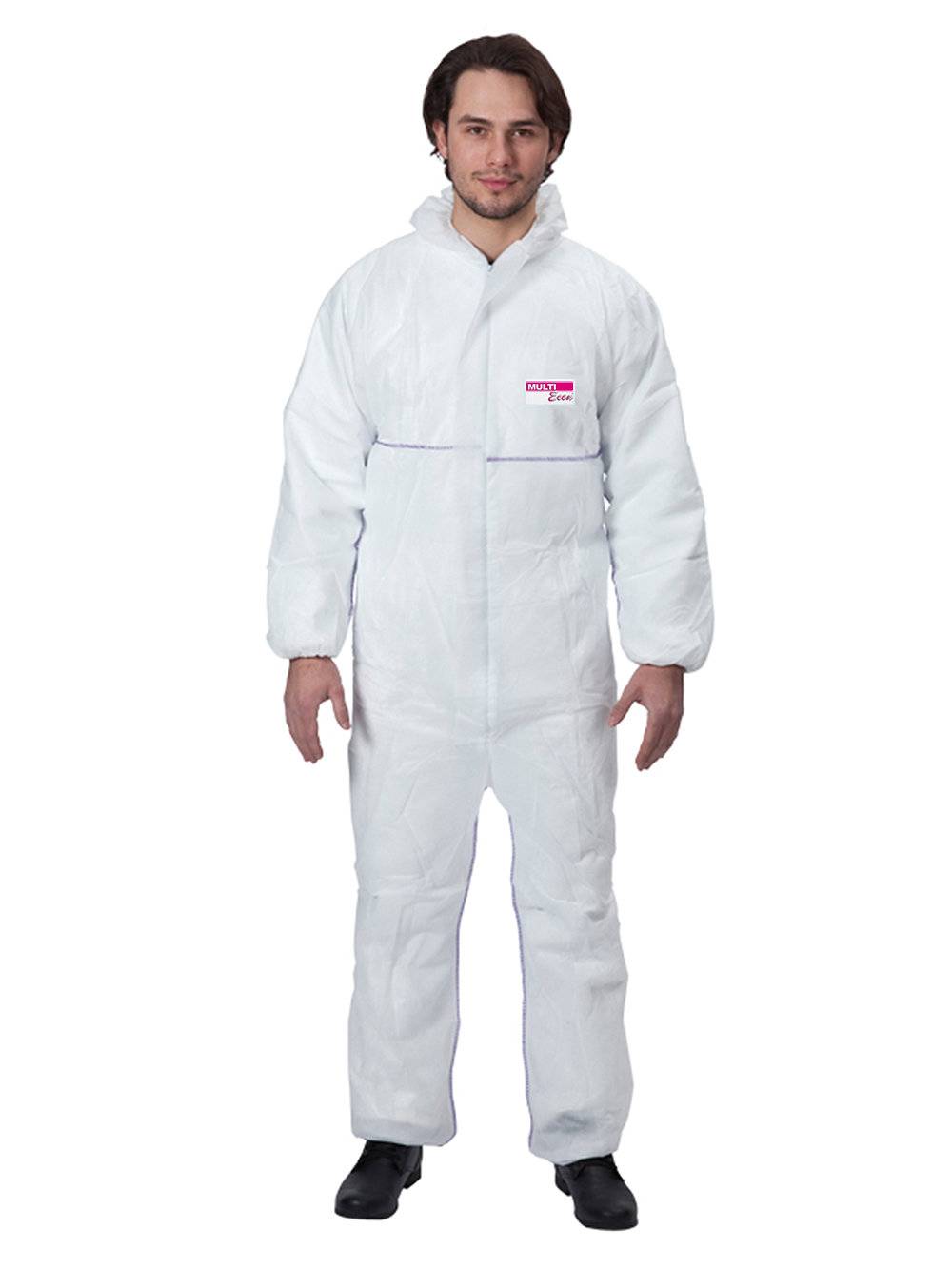 ECON weiß Gr. XL 3S, PP Overall weiss mit Kapuze Kat.I-0