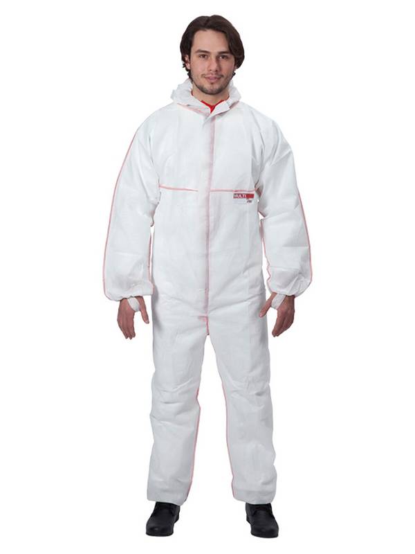 MULTI TEC weiß Gr. XL 3S, Chemikalienschutzkleidung, Overal weiss mit Kapuze