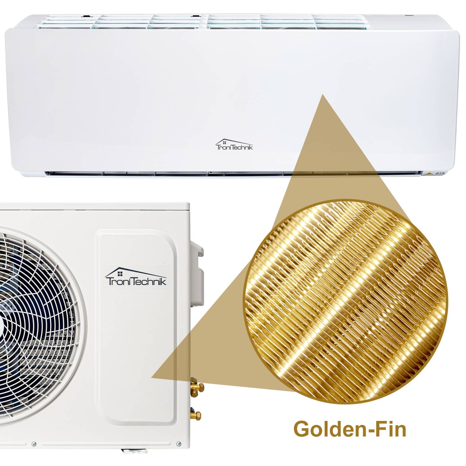 TroniTechnik SPLIT Klimagerät 5in1 Klimaanlage Set REYKIR 9000 BTU inkl. Heizung, Filter, UVC-4