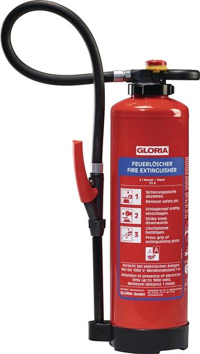 Wasserfeuerlöscher WKL 9 PRO 9l Aufladegerät Brandkl.27 A m.Wandh.GLORIA-0