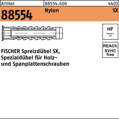Dübel R 88554 SX 6x 30 S/10 Nylon 50 Stück FISCHER