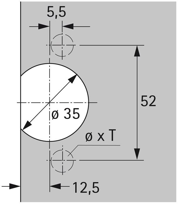 HETTICH Scharniertopf Selekta zum Anschrauben 52x5,5mm vernickelt-2