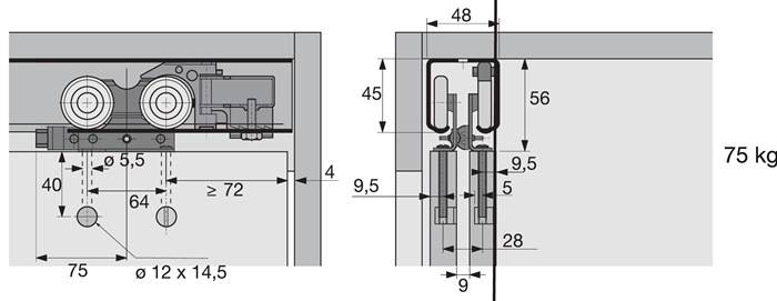 Schiebetürbeschläge-Set,45078 Hettich-4